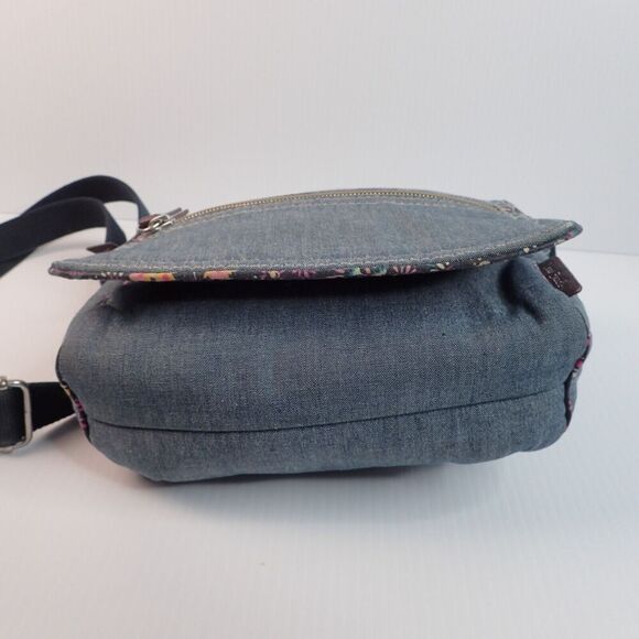 Vera Bradley Denim Floral Garden Snail Lined Crossbody Purse Bag - Picture 3 of 16